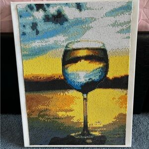 Vibrant Wine Glass Canvas Art